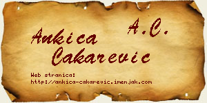 Ankica Čakarević vizit kartica